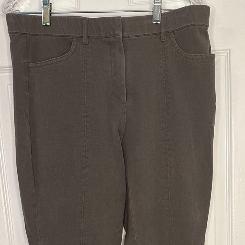 Isaac Mizrahi Live! Regular 24/7 Denim Boot Cut Fly‎ Front Jeans A279252 Grey 14